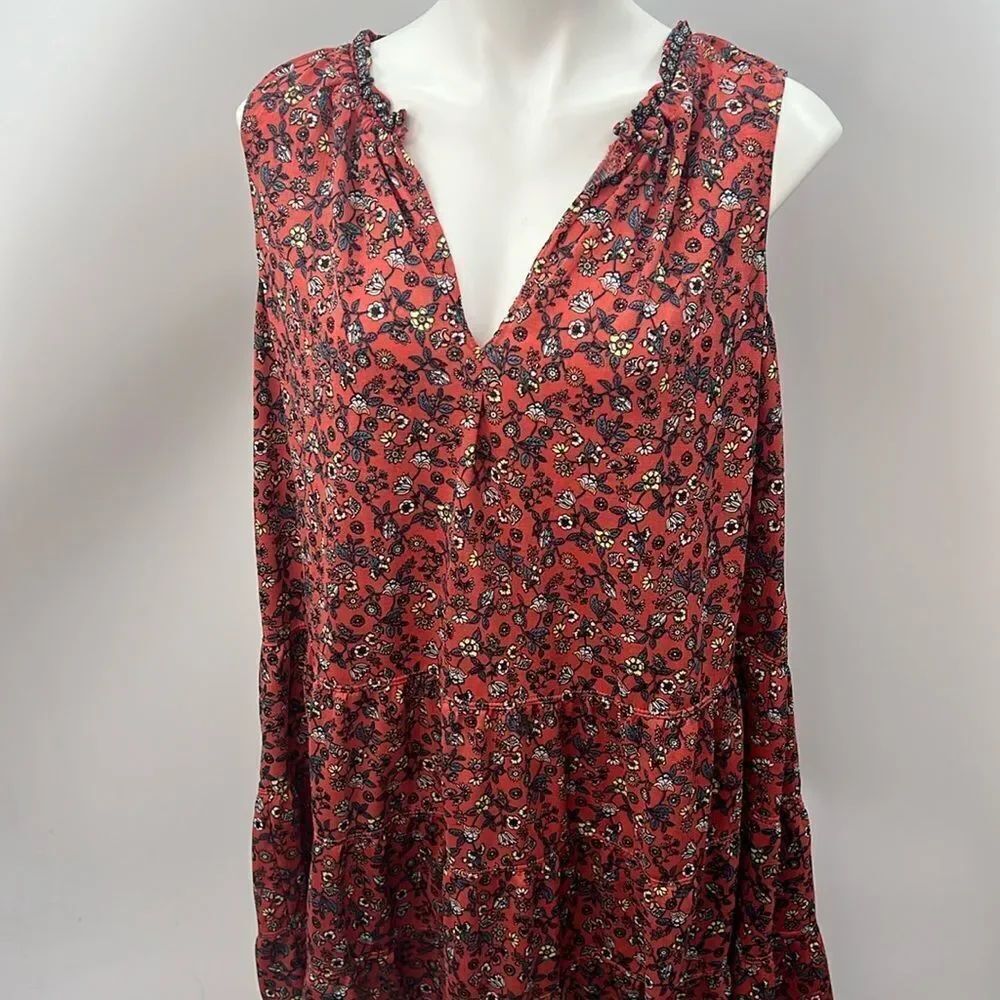 Max Studio floral tiered sleeveless dress size 1X